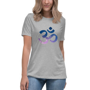 Milky Way Om Symbol - Yoga T-Shirt - Women's Relaxed Fit Yoga T-Shirt