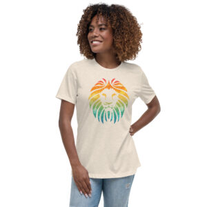 Rainbow Flower Lion - Women's Relaxed Fit T-Shirt