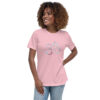 Cherry Blossom Om Symbol - Yoga T-Shirt - Women's Relaxed Fit T-Shirt Pink