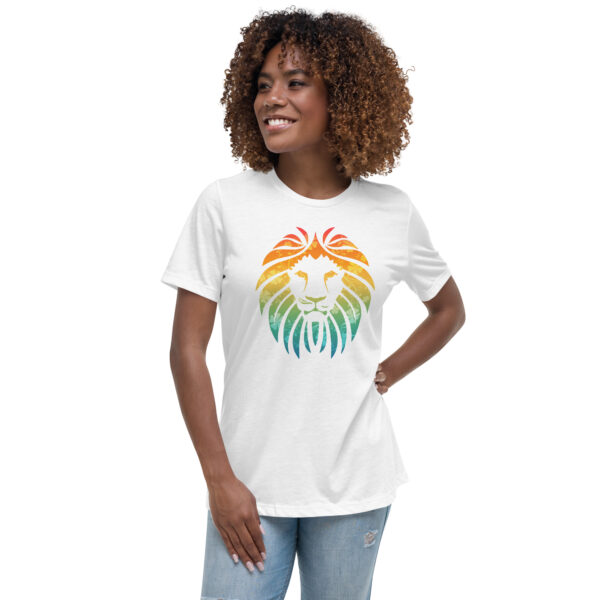 Rainbow Flower Lion - Women's Relaxed Fit T-Shirt